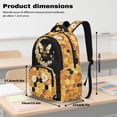 thumbnail image 7 of Xoenoiee Bee Honeycomb Moon Daisy Pattern Kids School Backpack Casual Travel Daypack Lightweight Schoolbag Backpack Bookbag for Teens Girls Middle School Laptop Backpack with Zipper Pocket, 7 of 7