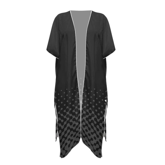 HELLHERO Lightweight Bathing Suit Cover Up for Summer Polyester Comfortable Women's Kimono Swimwear and Shawl Abstract Camo