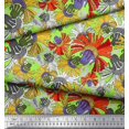 thumbnail image 2 of Soimoi Poly Georgette Fabric Flower Artistic Decor Fabric Printed Yard 42 Inch Wide, 2 of 3