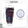 thumbnail image 4 of Lsque Watercolor Bald Eagle Pattern 20oz Car Cup with Lid and Straw, Insulated Coffee Cup with Straw Topper, Spill Proof Travel Coffee Mug, Stainless Steel Tumble-Without Straw, 4 of 8