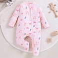 thumbnail image 2 of sdbrld Baby Pajamas Preemie Clothes Boy Newborn Sleepers 3 6 9 12 18 24 Months Unisex Infant Long Sleeve Romper Jumpsuit Fall Winter Pink Sizes 6-12 Months, 2 of 4