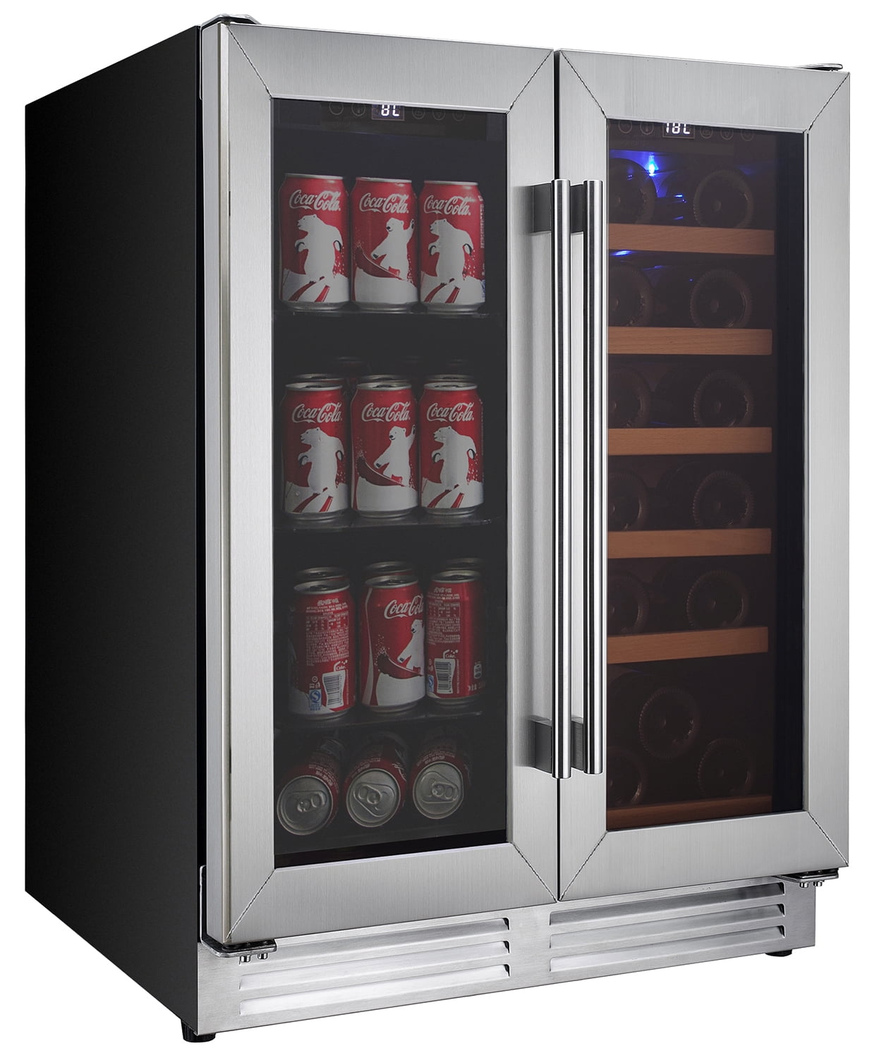Koolatron KBBC22 150 L Dual Zone Beverage and Wine Cooler with Digital