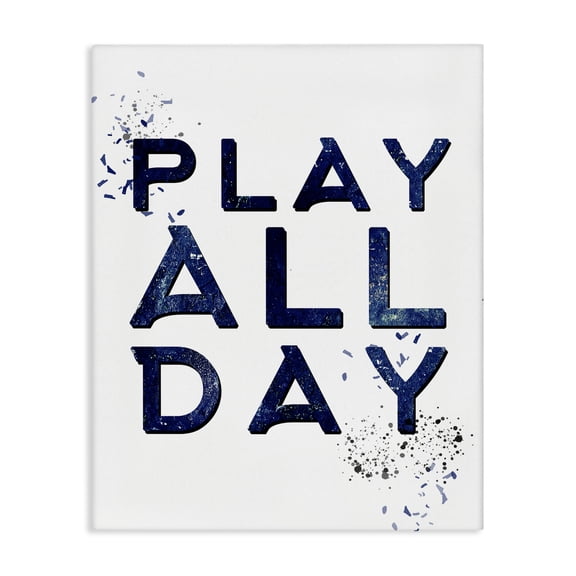 Stupell Industries Contemporary Play All Day Gamer Canvas Art, 16 x 20, by Kim Allen