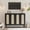 black, variant on Modern Boho Rattan Sideboard Buffet Cabinet – 4-Door Wooden Entryway Storage Console with Power Outlet – Accent Furniture for Hallway, Dining Room, Living Room, Coffee Bar – Wood Color