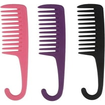 Wide Tooth Combs, 3 Pack Large Shower Combs with Hook for Long, Wet or Curly Hair Detangling