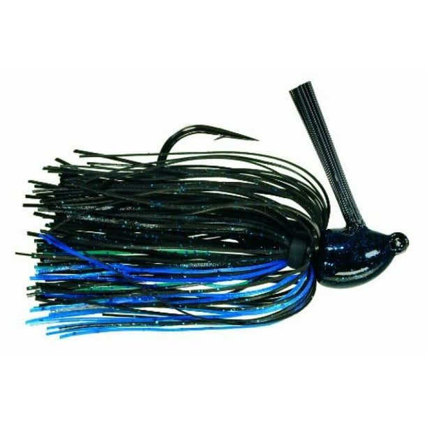 Strike King Hack Attack Heavy Cover Jig Bait (Black Blue, 0.375Ounce
