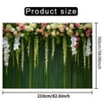 thumbnail image 2 of Colorful Floral Backdrop Artificial Flower Green Leaf Decorations Pink White Blooms Wedding Photography Background Wedding Bridal Shower Birthday Party Decoration Banner Photo Prop, 2 of 4