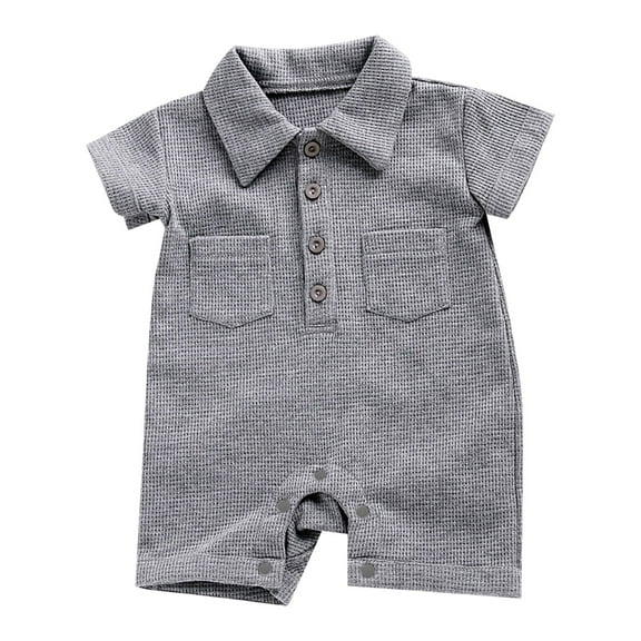 Sngxgn Baby Bodysuits for Girls Short Sleeve (Grey,90)