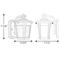 thumbnail image 5 of Progress Lighting East Haven 1-Light LED Outdoor Wall Lantern in Black with Clear Seeded Glass Shade, 5 of 6