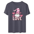 thumbnail image 7 of VKOYWKM Valentine's Tees Women Cute Love Heart Print T-Shirts Cute Tops Holiday Short Sleeve T Shirts Casual Crew Neck Romantic Tshirts, 7 of 7