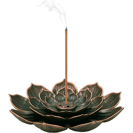 Lotus Detachable Ash Catcher for Meditation Yoga Spa, Vintage Craftsmanship, Metal Home Decor, Incense Holder for Sticks with Easy Clean Design