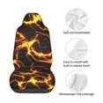 thumbnail image 4 of Wukai Orange Lightning Full Set Car Seat Covers with Soft Padding Universal Auto Front Seats Protector and Cushion Mat, 4 of 5