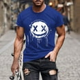 thumbnail image 1 of Blusas y camisas de manga corta y cuello redondo para hombre. Blusas/camisetas de manga corta con cuello redondo y estampado de Halloween para hombre. Blusa para hombre., 1 of 5
