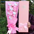 thumbnail image 2 of Ramo de Hello Kitty de Anime Sanrio, muñeco de peluche de 6 gatos, caja de regalo de flor de jabón Kawaii, flor de Rosa, dibujos animados, regalos para el Día de San Valentín, 2 of 4