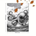 thumbnail image 3 of Octopus Pen Drawing Canvas Wall Art, Vintage Nautical Decor for Living Room Bedroom Bathroom Office, 3 of 8