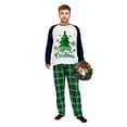 thumbnail image 4 of LuLiaMenton Christmas Pajamas, Xmas Tree Print, Green Plaid Matching PJs, Plus Sizes, 2-3T-Kid, 4 of 6