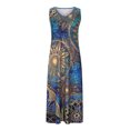 thumbnail image 4 of IROINNID V-Neck Shift Dress For Women Casual Plus Size Print Pockets Sleeveless Maxi Dress Comfort Waist Dress, 4 of 8