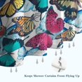 thumbnail image 6 of Butterfly Blue Pink Wing Pattern Shower Curtain 36"x72" ,Bathroom Decorative Shower Curtains Set with 12 Hooks,Modern Waterproof Washable Shower Curtain, 6 of 6