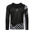 thumbnail image 3 of Men's UPF 50+ Sun Protection Hoodie Shirt Long Sleeve Outdoor UV Hiking Shirts Lightweight Running Tops Black S, 3 of 7