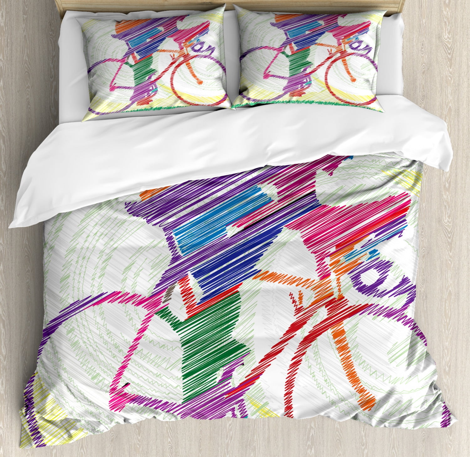 Dreamscene Meerkat Animal Print Duvet Cover With Pillow Case Bedding Set Stripe