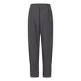 thumbnail image 7 of Susanny Womens Cotton Sweatpants with Pockets Wide Leg Elastic Waist High Waisted Straight Leg Drawstring Sweatpants Clearance Workout Baggy Pants Comfortable Trendy Jogger Pants Dark Gray 2XL, 7 of 7