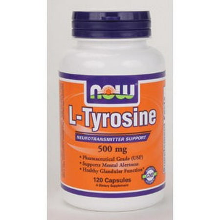 NOW Foods Tyrosine Capsules 500 Mg, 120 Ct (Best Food To Improve Sperm Count And Motility)