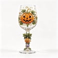 thumbnail image 2 of Halloween Wine Goblets,Clear Stemmed Glass with Pumpkin and Star Pattern Decor,for Festival Dinner Table and Holiday Party Supplies, 2 of 5
