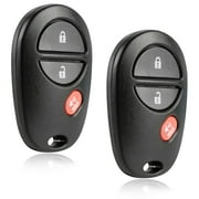 Keylessoption Replacement Remote Key Fob for Toyota Tundra, Tacoma, Sienna, Highlander, Sequoia, Pack of 2
