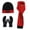 Wine, variant on Fsgntruao Winter Hat Scarf Gloves Set for Men Knit Thermal Fleece Lined Beanie, Warm Long Scarves, Touchscreen Gloves for Cold Weather Orange,Free Size