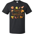thumbnail image 3 of Inktastic Happy Thanksgiving Fall Leaves in Autumn Colors T-Shirt, 3 of 5