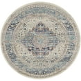 thumbnail image 3 of Nourison Vintage Kashan Persian Ivory Blue 4' x ROUND Area Rug, (4 Round), 3 of 9