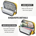 thumbnail image 5 of Standing Pencil Case with Base Large Capacity Stationery Pouch Pen Bag with Zipper for Women Men Confetti and Stars Scattered, 5 of 7