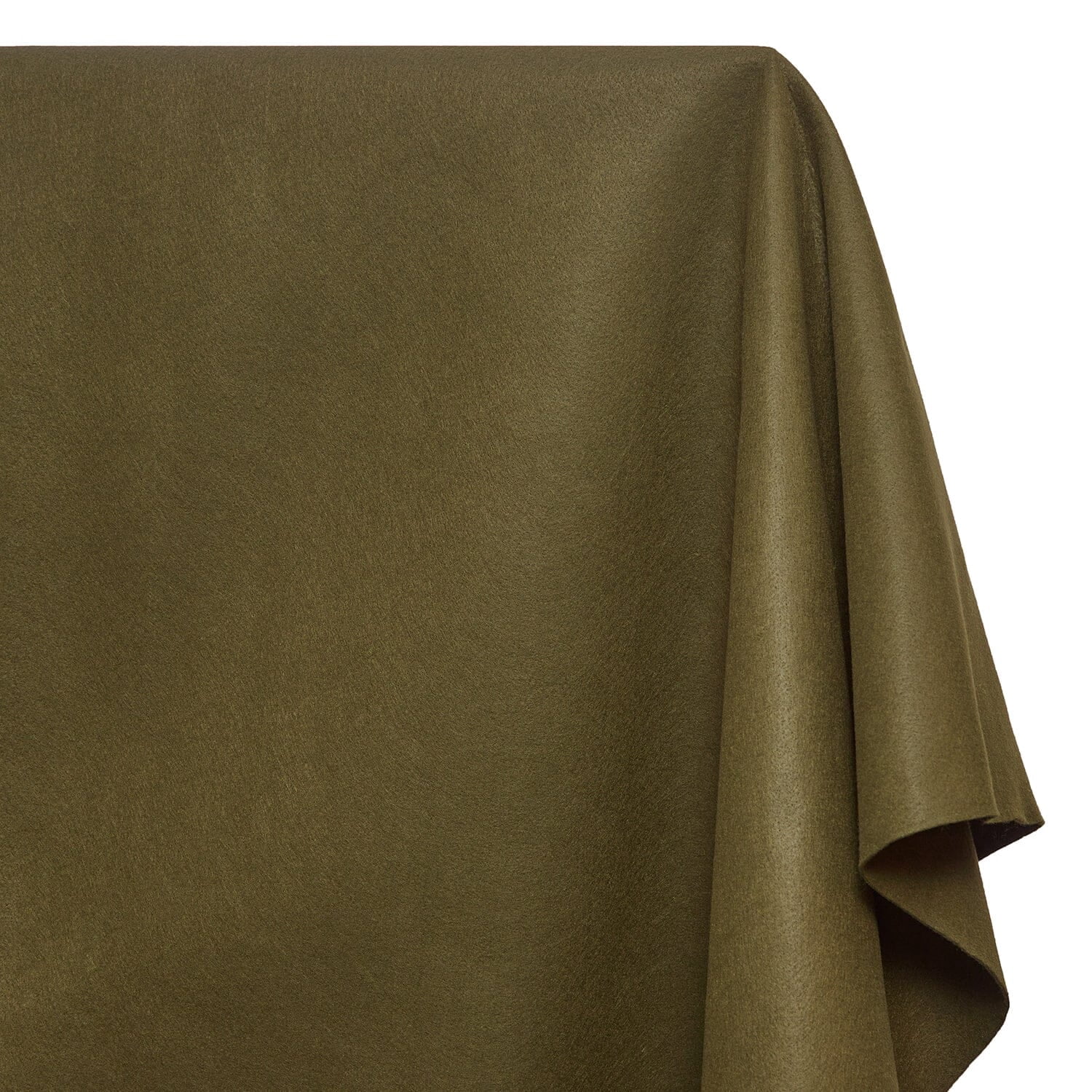 Felt Fabric 74 Inch Wide Polyester Craft Fabric By The Yard 300 GSM - For Sewing Apparel, Accessories, Décor, & More - Army Green (1 Yard)
