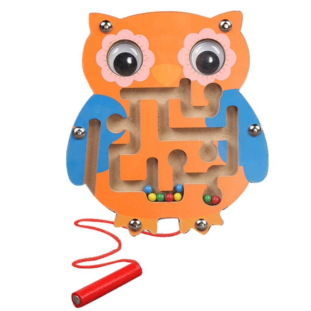 3D Wooden Maze Toy Kids Educational Puzzle Game Brain Teaser