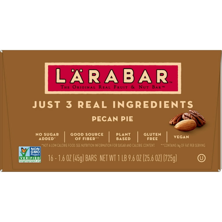 Larabar Pecan Pie, Gluten Free Vegan Fruit & Nut Bar, 1.6 oz Bars