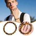 thumbnail image 1 of Ojo de Tigre Citrino Piedra Natural Pulsera Hombres y Mujeres Joyería Fortuna Suerte Pulsera, 1 of 7