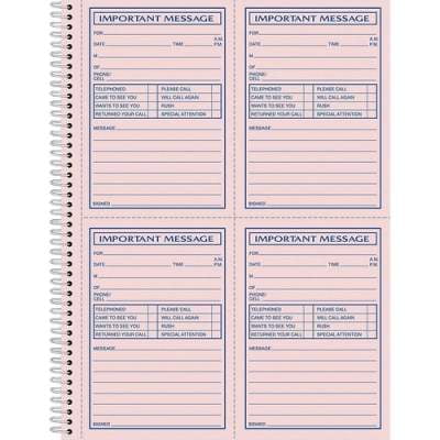 Adams SC1184P Message Pad Spiral Carbonless 11-Inch x8-1/4-Inch 200 Sets 