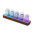 thumbnail image 2 of DOLITY Nixie Tube Clock Creative Electronic Clock Modern Decor Wooden Digital Clock 320x100x120mm, 2 of 9