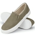 thumbnail image 2 of JENN ARDOR Sneakers For Women Comfortable Flat Shoes Adult Student Casual Shoes size 6 Taupe, 2 of 9