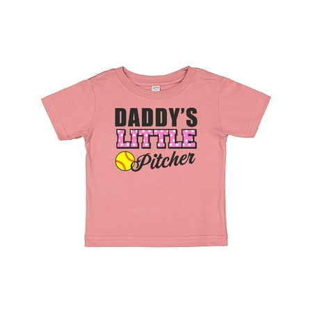 

Inktastic Daddys Little Pitcher Softball Gift Baby Girl T-Shirt