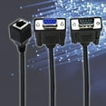 thumbnail image 3 of YIEMEEN RS232 DB9 to RJ45 Adapters DB9 9Pin Connectors Female & Male to RJ45 Female Cat5 Ethernets Extenders Cable 15cm, 3 of 8