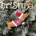 thumbnail image 3 of Fasiaou 3 Packs Dachshund Christmas Tree Ornament Hanging Decor Non Woven Fabric Cute Dog Shape Holiday Party Home Window Pendant Festive Gift, 3 of 3