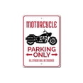 thumbnail image 2 of Motorcycle Parking Novelty Decor, Metal Wall Sign - 10x14 Inches, 2 of 4