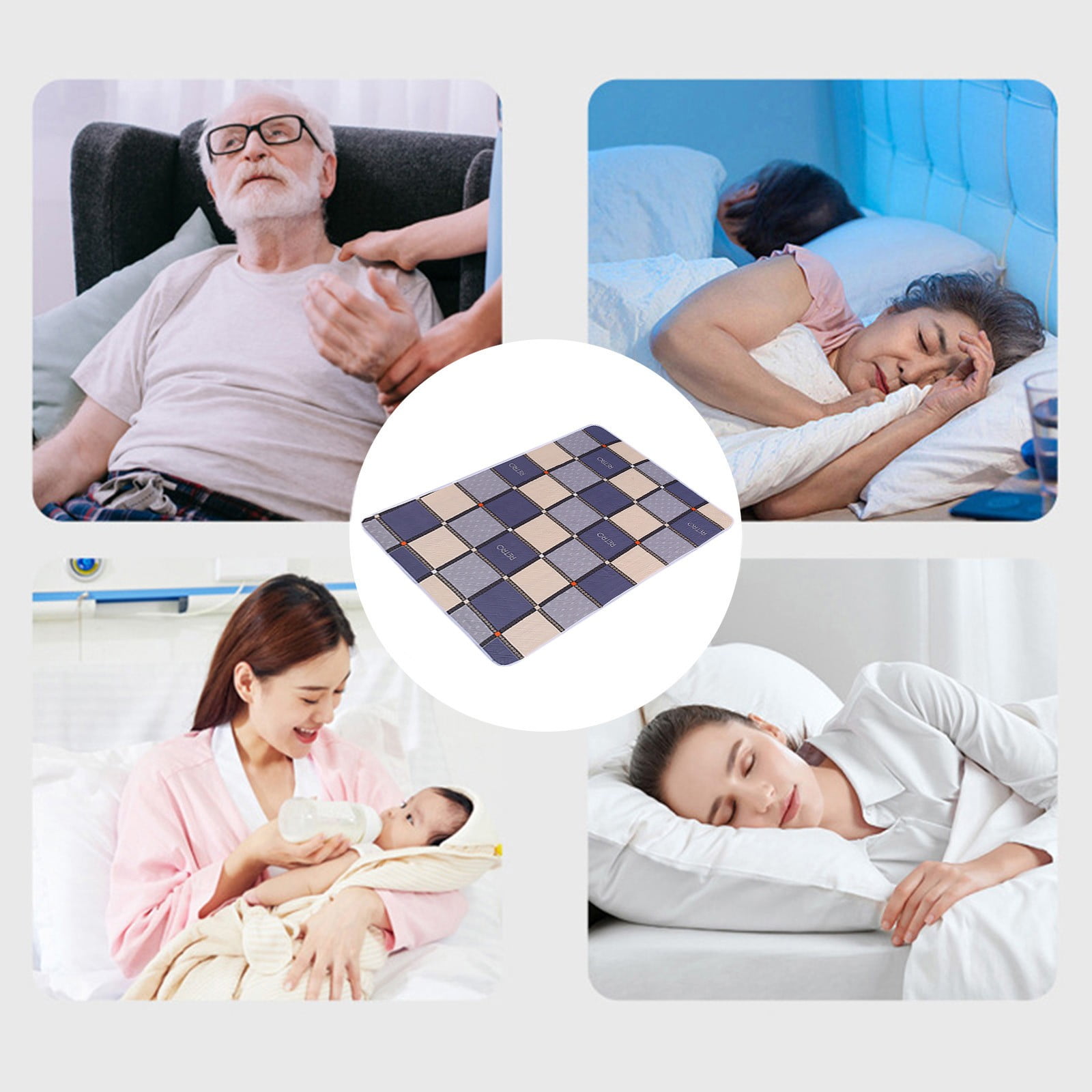 TaTaai 4Pcs Bed Pads for Incontinence Washable, Waterproof Bed Pads Large Great for Adult, Children and Pets