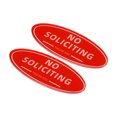thumbnail image 1 of Unique Bargains 7'x3' No Soliciting Sign Acrylic Self Adhesive Oval Door Sticker Wall Sign Red 2 Pack, 1 of 5