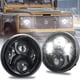 thumbnail image 1 of Faro LED de 7 pulgadas con luz alta y baja, homologado para MOT, compatible con Defender 90, 110, Miata MX5 MK1, Jeep Wrangler JK, TJ, CJ, Hummer H1 y H2., 1 of 5