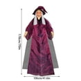 thumbnail image 3 of BinKFF 72” Halloween Hanging Witch Decorations Outdoor, Flying Talking Ghost Decor Light Up Eyes Sound Activated, Outside Indoor Haunted House Prop for Lawn Yard Garden, Purple, 3 of 8