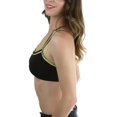thumbnail image 3 of ToBeInStyle Women's Four Thin Metallic Strap Racerback Double Layer Bra, 3 of 5