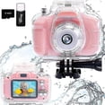 thumbnail image 1 of Kids Camera Underwater Waterproof Digital Camera For Kids 2 Inch Ips Screen X200 Hd Kids Video Action Camera For 3-10 Year Old Girls Boys Gift, 1 of 4