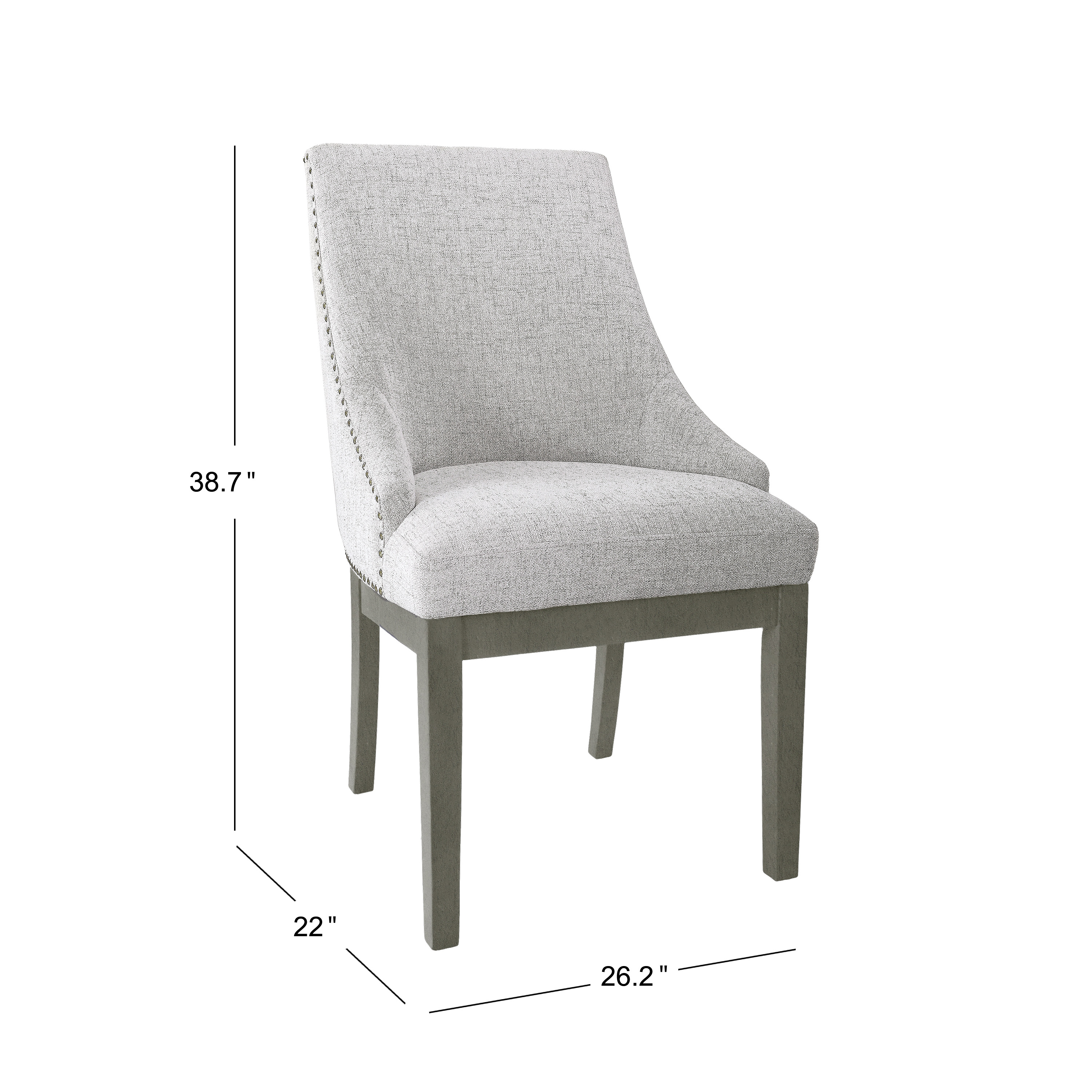 HomePop Upholstered Dining Chair, Neutral